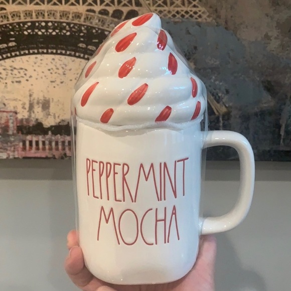 Rae Dunn peppermint mocha topper brand new